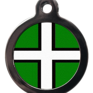 Etiqueta Devon Flag Dog ou Cat, chaveiro