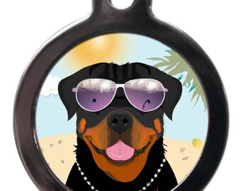 Rottweiler Summer Lovin ID Tag keyring