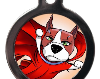 Staffy, Staffordshire Bull Terrier Super Dog ID Tag keyring