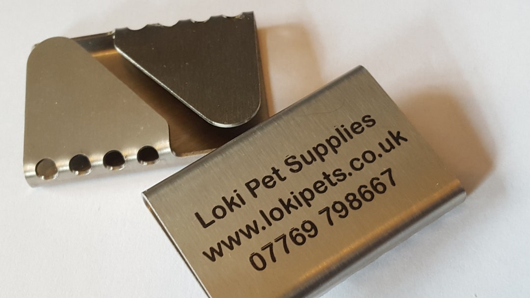 Stainless Steel Wrapover Agility Dog ID Tag in Three Sizes Etsy