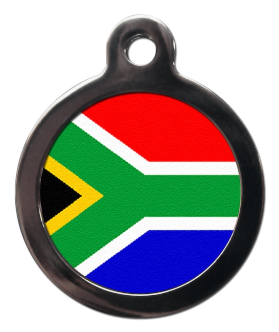Schlüsselanhänger Südafrika – Gestickte Flagge, Größe Ca. 3 X 9,5 Cm, Mit Metallring