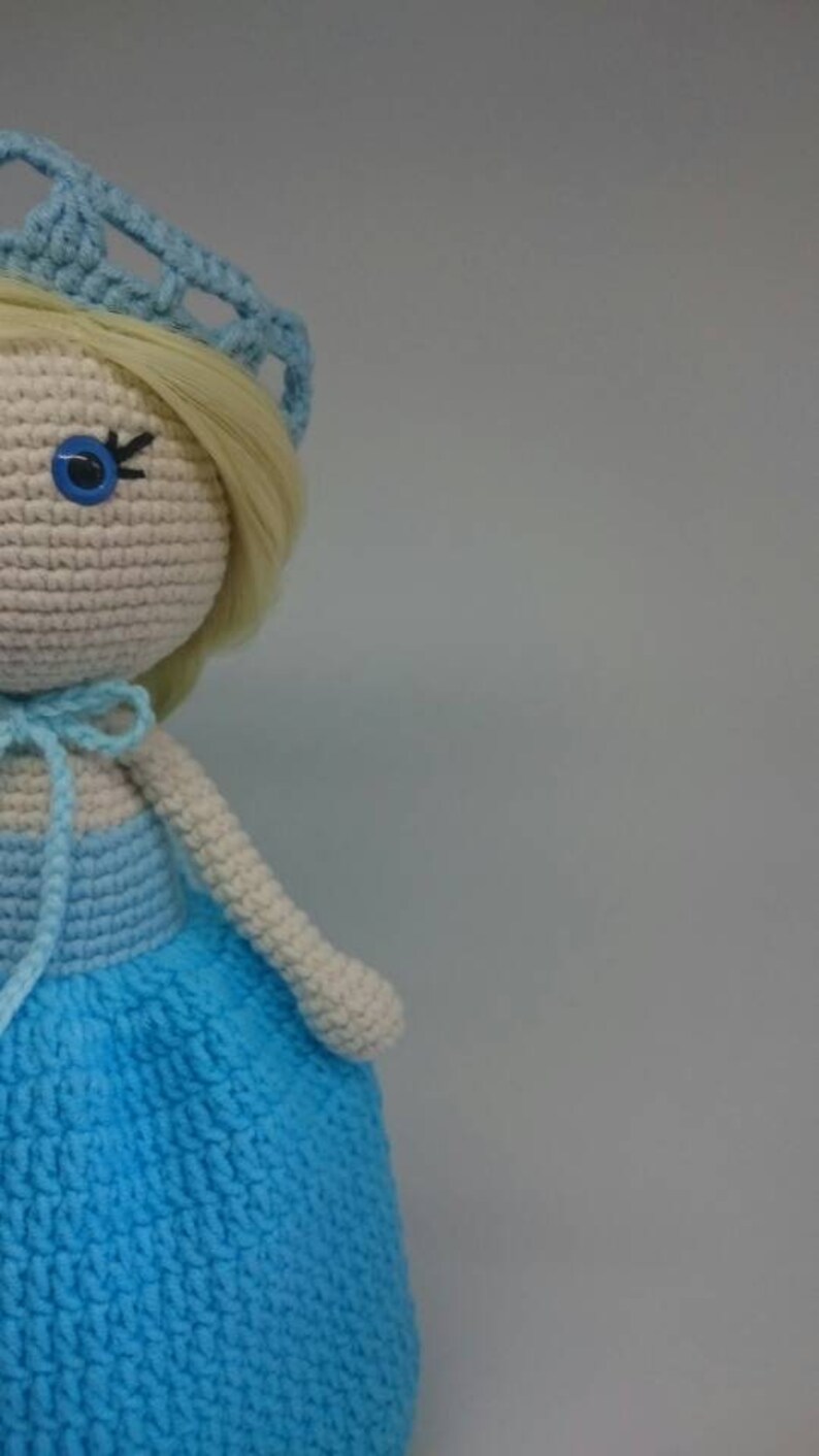 Crochet Elsa doll Frozen amigurumi princess ballerina doll image 2
