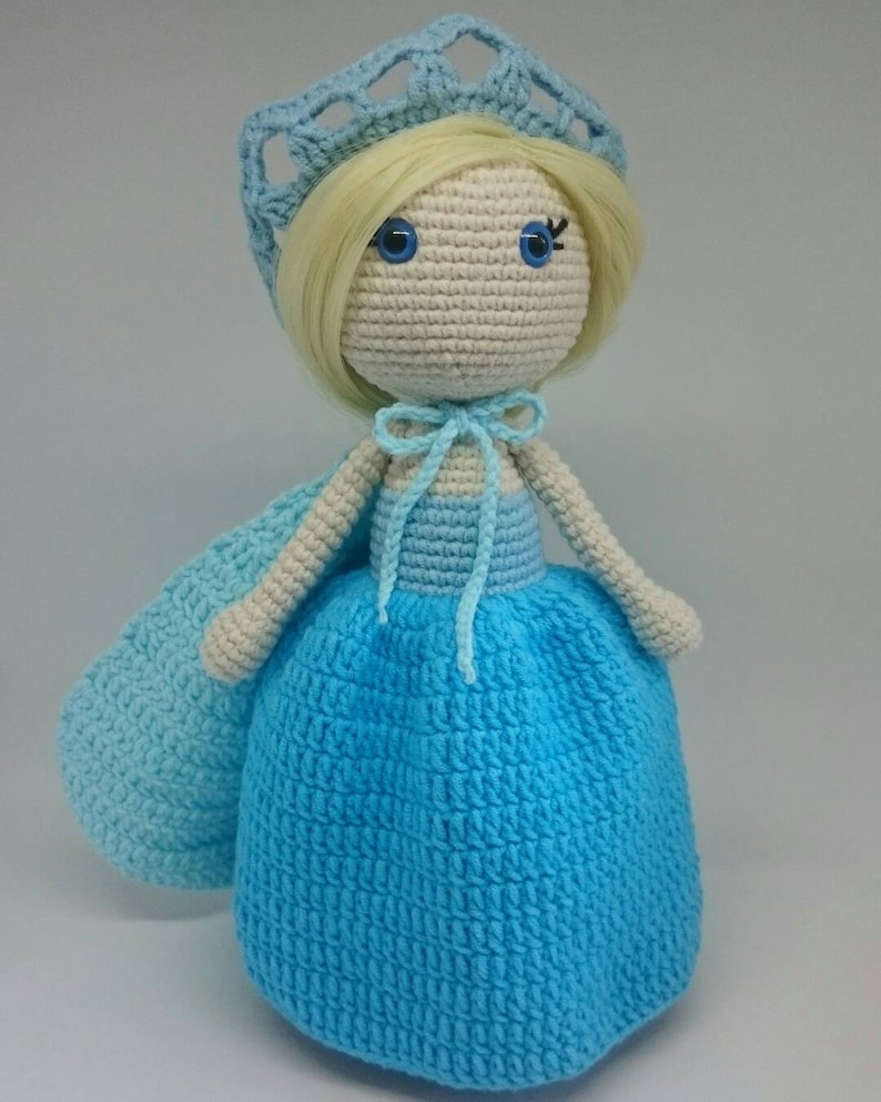 Crochet Elsa doll Frozen amigurumi princess ballerina doll image 0