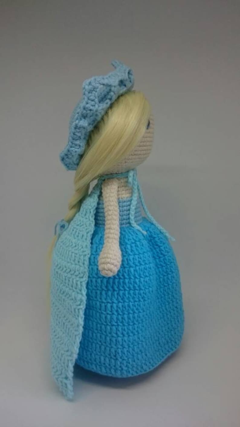 Crochet Elsa doll Frozen amigurumi princess ballerina doll image 1