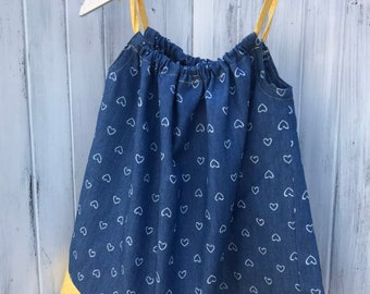 Summer dress with shoulder straps pillow case dress