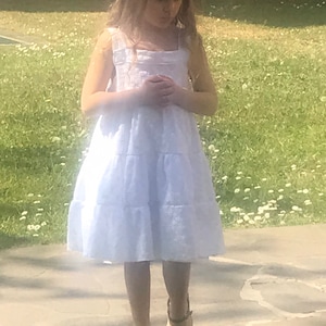 Girl summer dress in light muslin