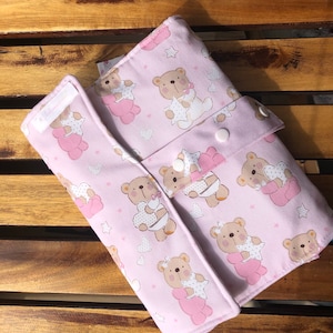 Bolsa de pañales de viaje con cambiador, cambiador y bolsa de toallitas con cambiador impermeable