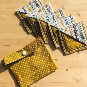 eco-friendly square make-up remover pads with pocket saves washable wipes