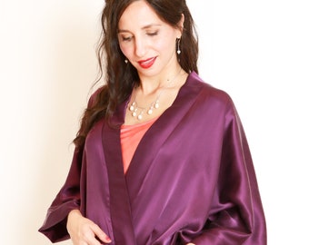 Silk charmeuse robe