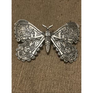 BUTTERFLY HAIR Clip BARRETTE Goth Emo Funk Style Punk Robo Cyber Hair Accessory