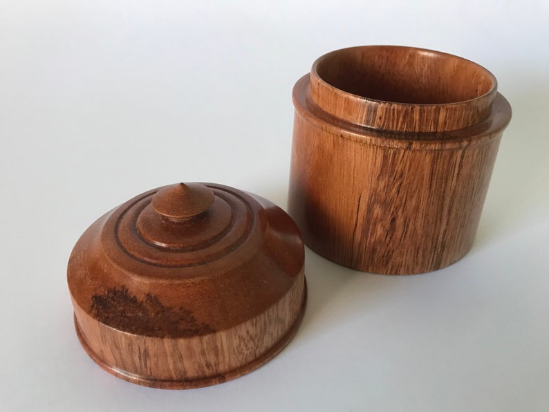 Turned Wooden Lidded Box Trinket Australian Sydney Image 0