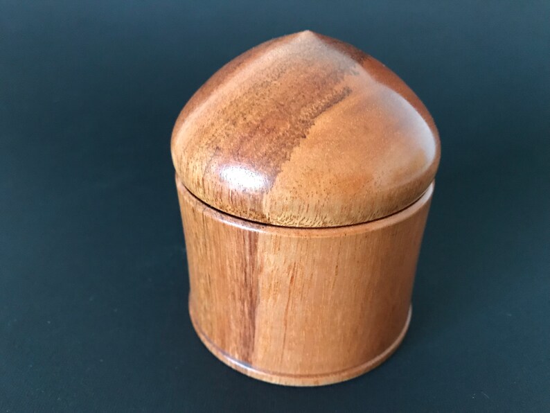 Turned Wooden Lidded Box Trinket Australian Sydney Image 0