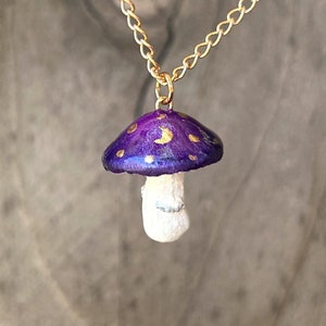 Clay Mushroom (No. 27) Necklace, Handmade