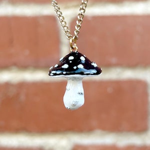 Clay Mushroom (No. 13) Necklace, Handmade