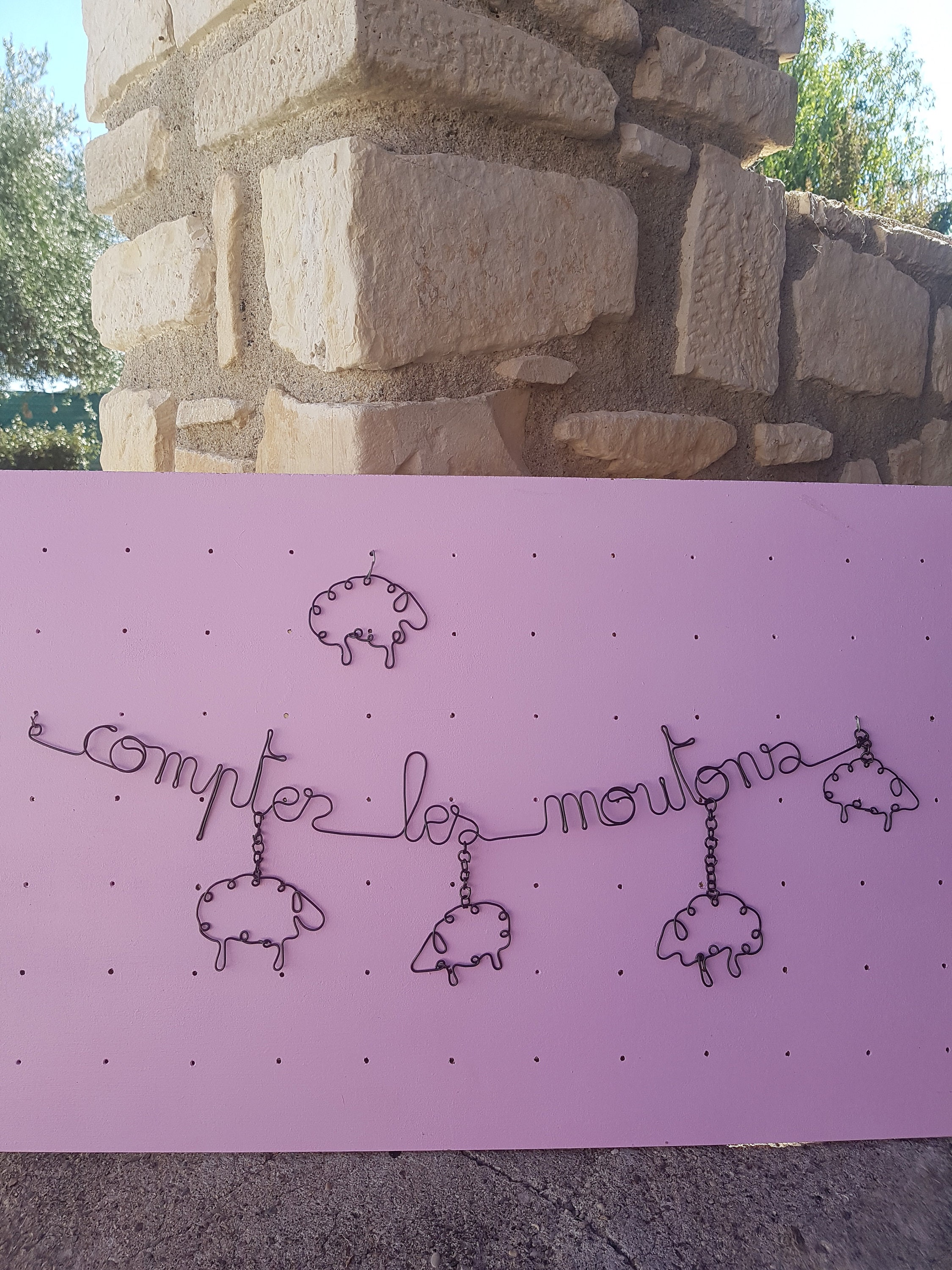 Compter Les Moutons. Décoration en Fil de Fer