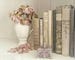 Photo Art Print: Faded Roses and Antique Books 8 x 10 Victorian Pink and White Shabby Chic Decor Photography Wall Art 