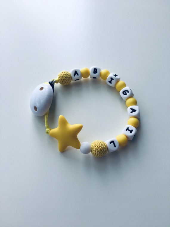 Personalised dummy holder Dummy holder pacifier clip baby Etsy