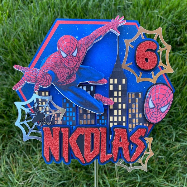 Spiderman Cake Topper Etsy Australia