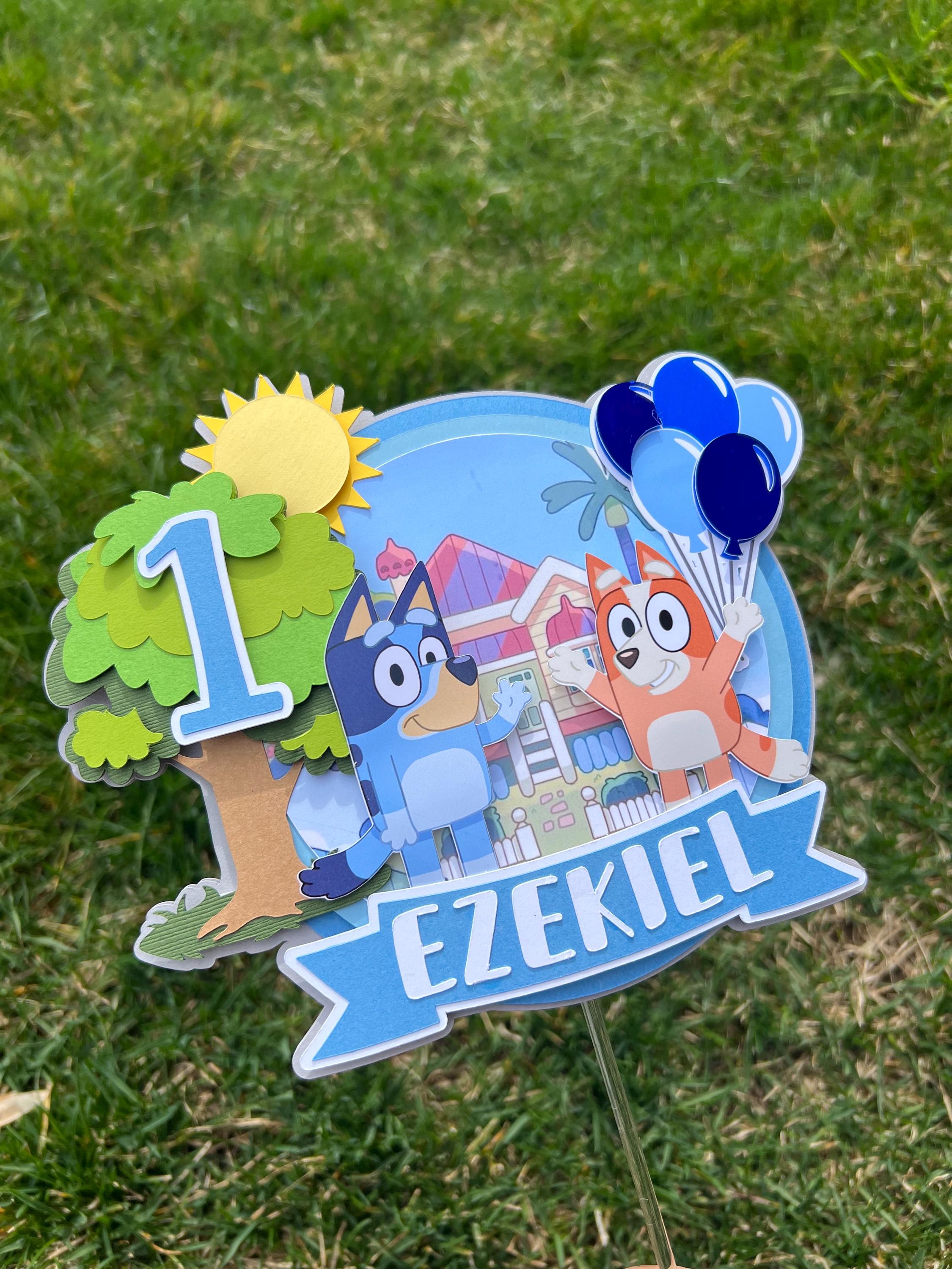 Blue Dog Cake topper