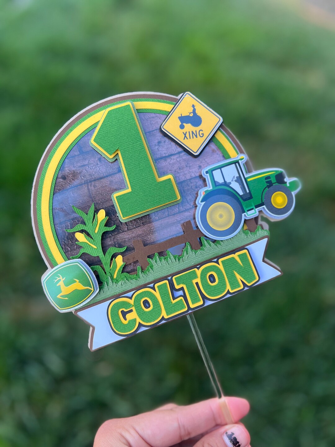 John Deere Cake Topper - Etsy Australia