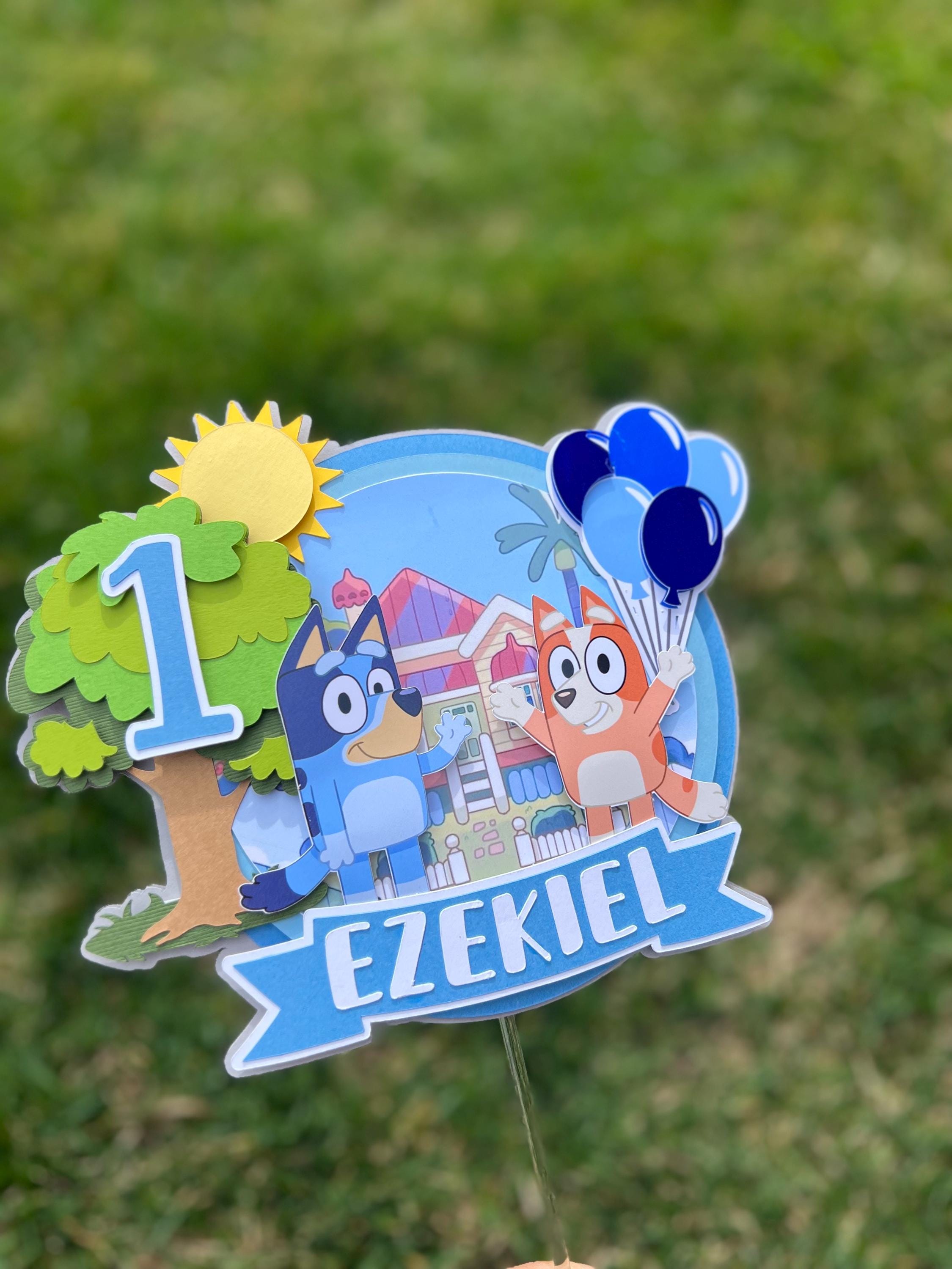 Blue Dog Cake topper