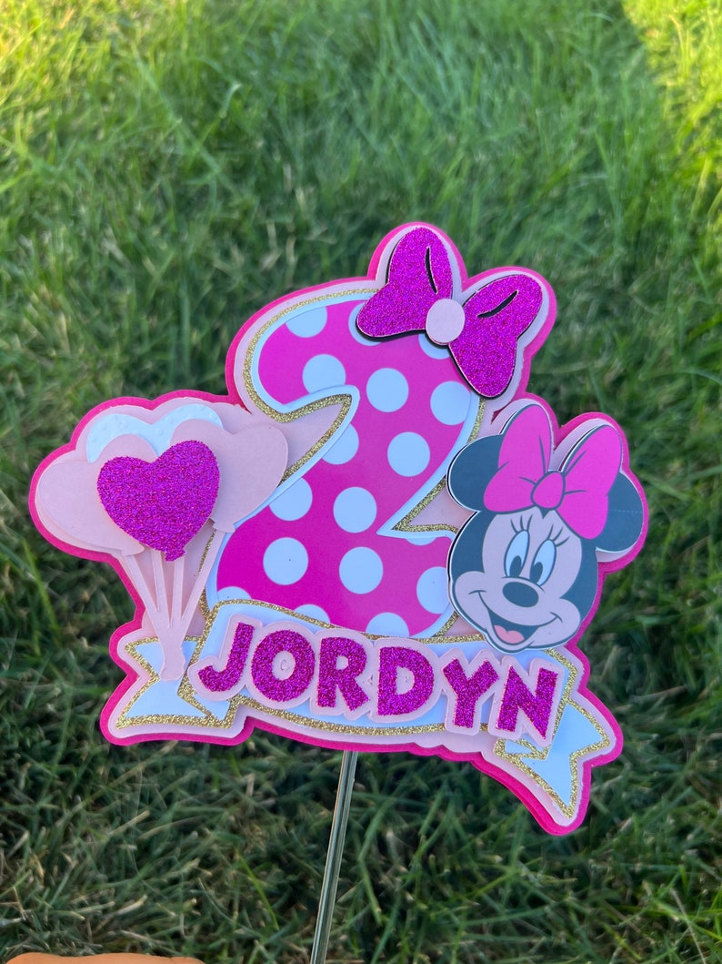 Minnie Mouse Cake Topper Etsy