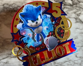 Sonic cake topper
