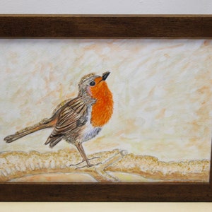 Christmas Robin,  art, Framed art, Christmas, Love, Peace, Robin, Christmas gift, Occassions, Giftofhope, Artforhome, Gratitude gift