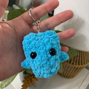 Cute water sprite crochet keychain, gamer keychain, amigurumi keychain, gift idea, kawaii, crochet keychain, battle royale