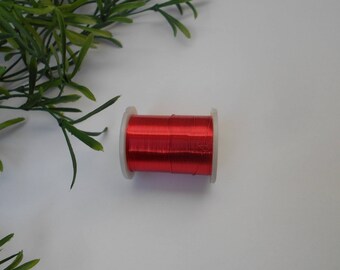 6 mm satin ribbon red 10 m Roll