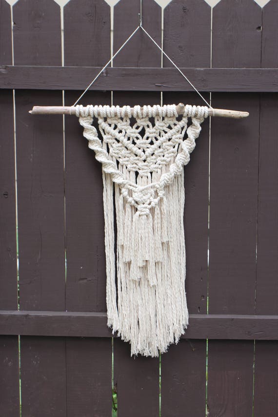 Cotton Driftwood Macrame Wall Hanging II Etsy