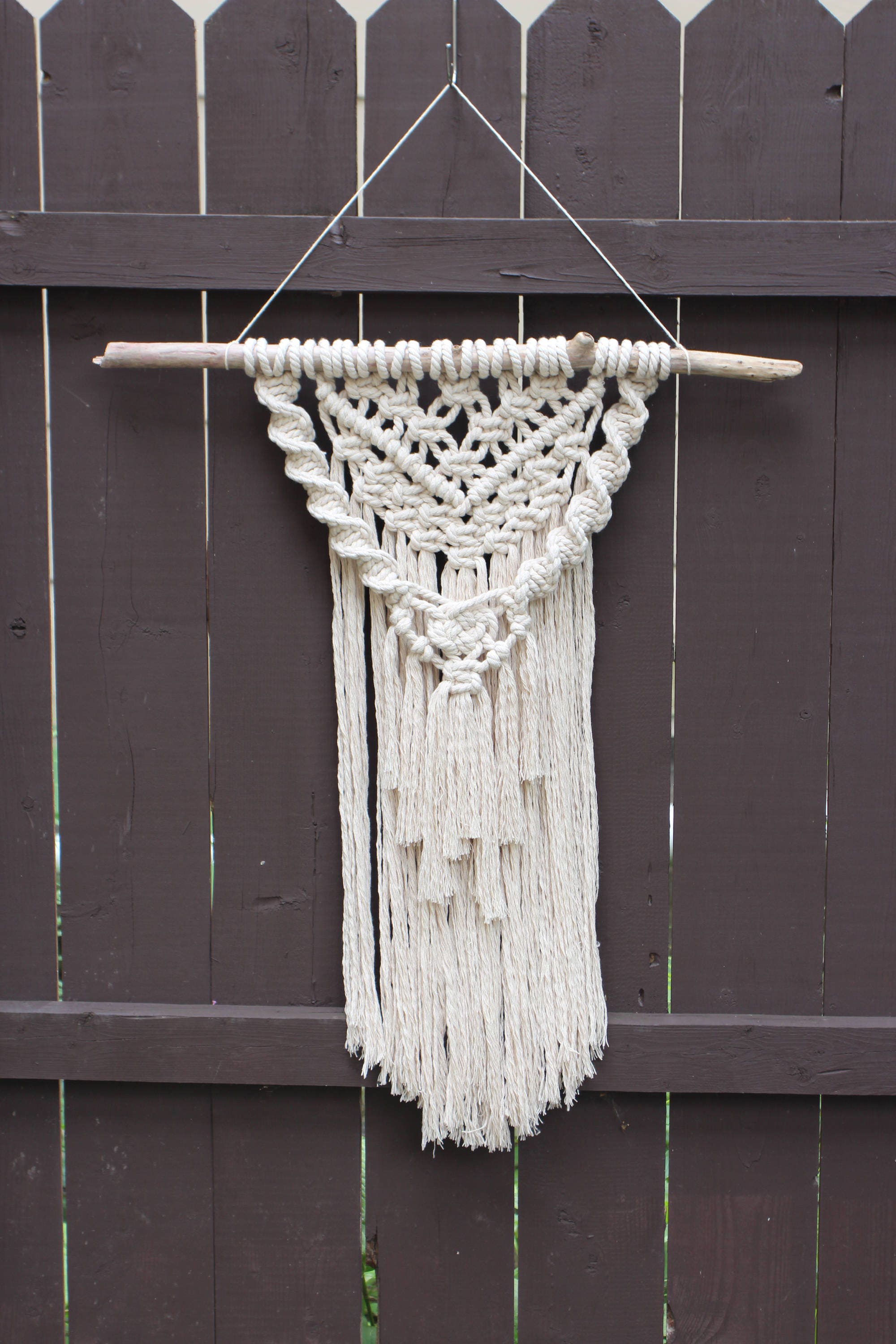 Cotton Driftwood Macrame Wall Hanging II Etsy