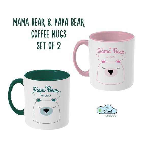 papa bear mama bear baby bear mug set