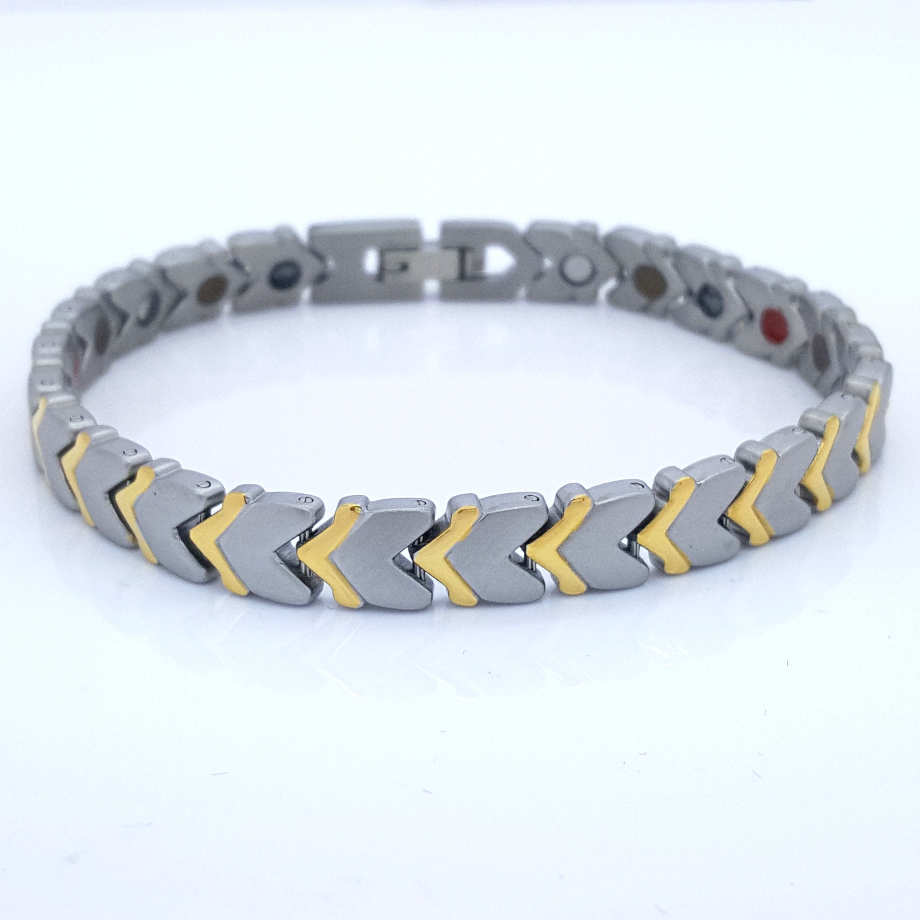 Buy Magnetic Bracelet Hijet Elegant Titanium Magnetic Therapy Bracelet  Stainless Steel Double Row for Male Pain Relief for Arthritis Online in  India - Etsy