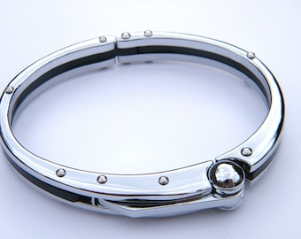 Handcuff Stainless Steel 316l Wristband Men's Jewellery Bracelet Silver/black