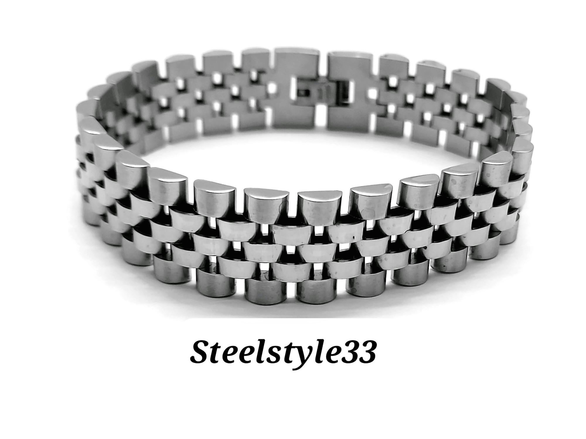 Versatile Stainless Steel Unisex Bracelet in Silver Finish Etsy