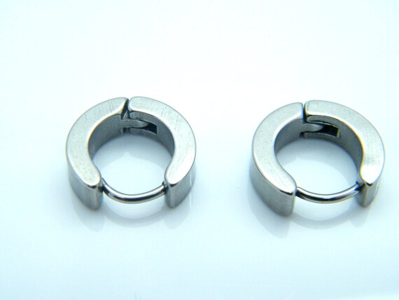 1 Paio Di Orecchini A Cerchio In Acciaio Inossidabile 316L Da