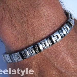 UNICEF Market  Men's Chain Mail Wristband Bracelet in Sterling Silver -  Armor Warrior