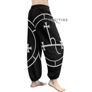 LILITH wide harem pants with large sigils | Occult Witchy Satanic Luciferian fashion