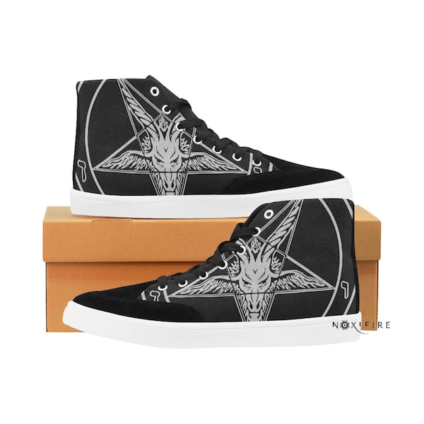 Zapatillas Pentagram / Zapatos satánicos Baphomet NuGoth / Zapatillas de sigilo oculto de brujas luciferinas