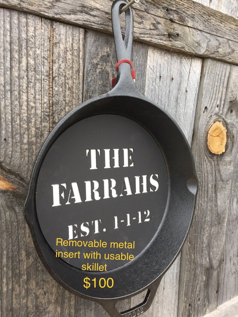 Custom Cast Iron Skillet 6th Anniversary Gift Etsy