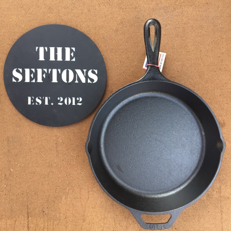 Custom Cast Iron Skillet 6th Anniversary Gift Etsy