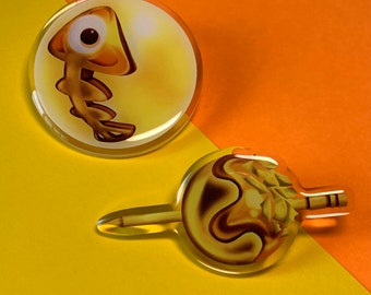 Splatoon 2 Salmon Run Golden Egg ; Golden Toothpick Pin