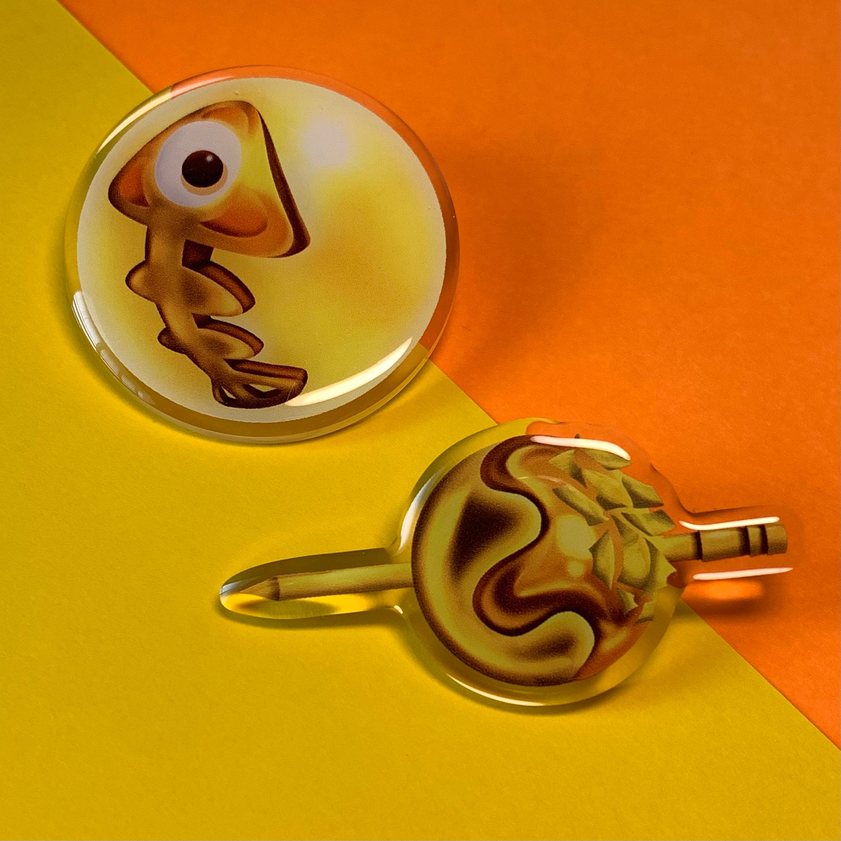 Splatoon 2 Salmon Run Golden Egg Golden Toothpick Pin 