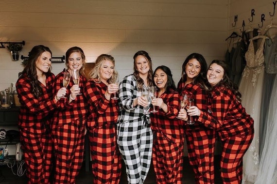 Bridesmaid Flannel PJ Bridesmaid Flannels Flannel Shirt Wedding Flannels Set of Bridesmaid Pajamas Flannel PJ Bridal Holiday Pjs Etsy Canada