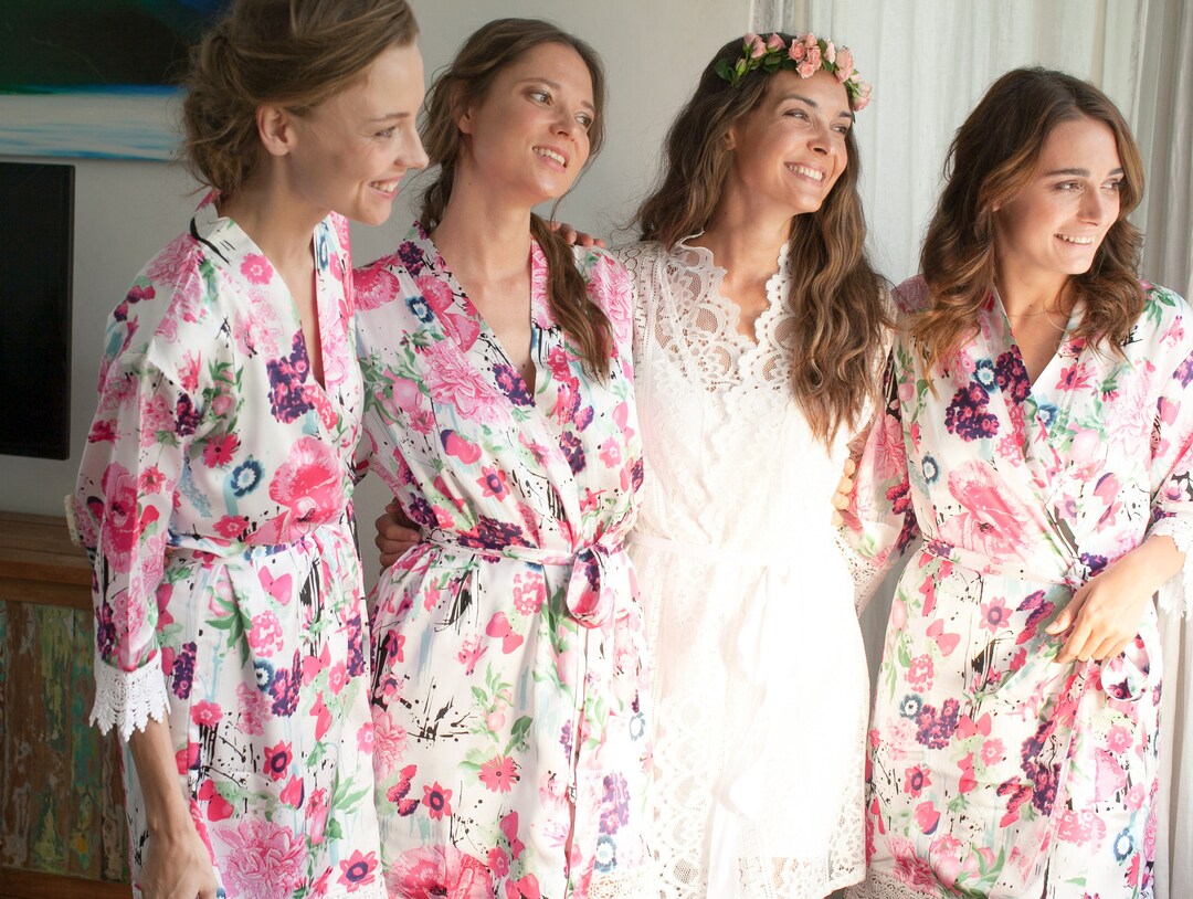 Bride Robe, Lace Robe, Bridal Robe, Bride Lace Robe, Bridal Party Gift ...