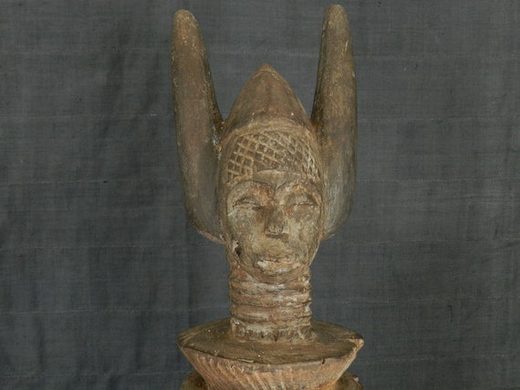 ヨルバ イケンガ ブラック レア XXL イボ ナイジェリア 木製顔料