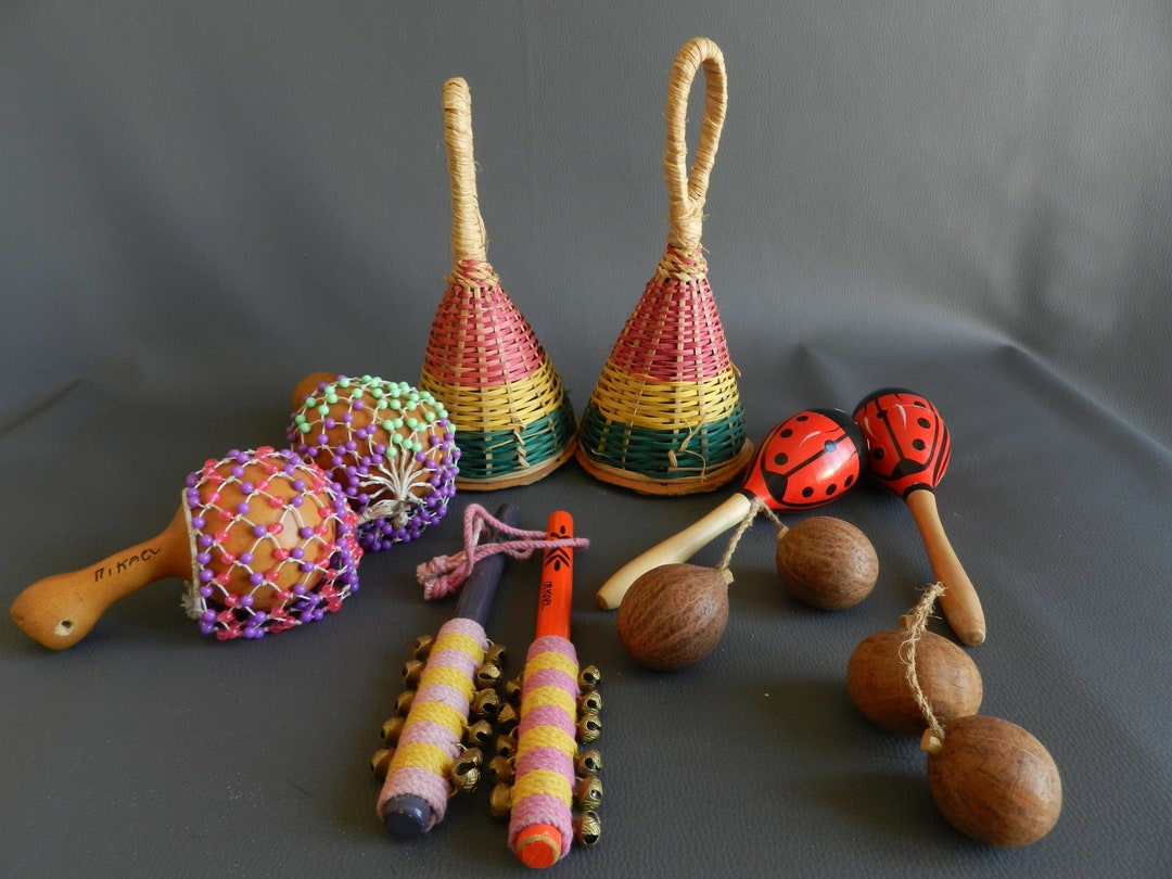Maracas Lot Traditional African Musical Instrument, Music