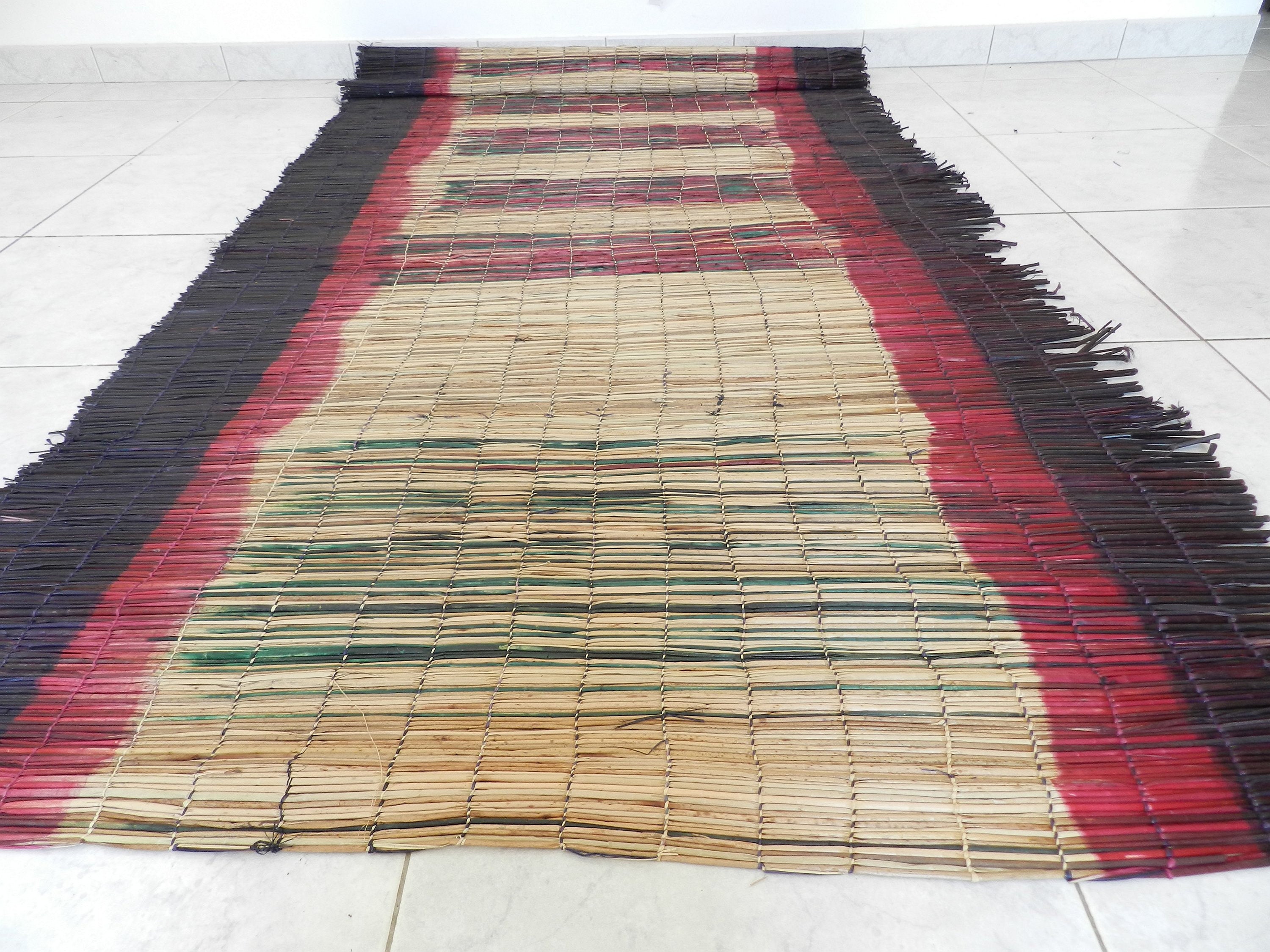 African Mat Natural Raffia Rush Floor Mat Plant Art of Etsy