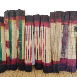 African Mat Natural raffia rush floor mat, Plant art of hospitality, woven carpet, vintage natural decor,  100.39 &quot;on 45.67&quot; Lamaisonrafacia